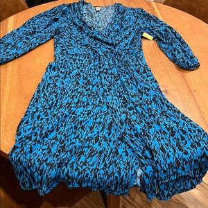Boss Blue and Black Patterned Dress